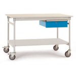 Manuflex LD1113.6011 ESD ESD pracovní stůl UNIDESK s kaučuk deska, rezedově zelená RAL 6011, Šxhxv = 2000 x 800 x 720-73