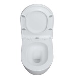 Kielle - Oudee Závěsné WC se sedátkem SoftClose, Rimless Vortex+, bílá 30102006
