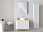 Mereo Siena, koupelnová skříňka 80 cm, bílá lesk CN411S