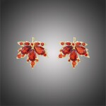 Náušnice Swarovski Elements Podzimní romance, Zlatá