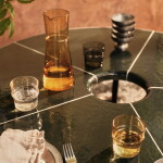 Ferm Living Skleněná karafa Boya Yellow 1,35 l, žlutá barva, sklo