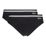 Pánské slipy 2 ks DIM COTTON STRECH SLIP 2x - DIM - černá M