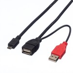 Delock USB 2.0 prodlužovací kabel plochý zahnutý [1x USB 2.0 zástrčka A - 1x USB 2.0 zásuvka A] 1.00 m černá oboustranně zapoji