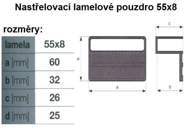 NábytekProNás Lamelové pouzdro nastřelovací 55/8