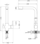 MEXEN/S - Matias granitový dřez 1.5 s odkapávačem včetně baterie Duero, černá/stříbrná metali 6502-73-671600-70