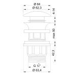INVENA - Automatická ABS zátka pro umyvadlo CLIC CLACK SC-B1-029-G