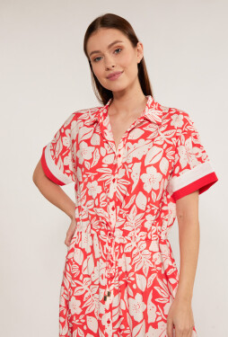Monnari Maxi šaty Vzorované midi šaty viskózou Multi Red