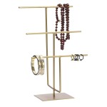 MADAM STOLTZ Stojánek na šperky Matt Brass 23 cm, zlatá barva, kov