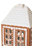 KÄHLER Porcelánový svícen Gingerbread Lighthouse Small, hnědá barva, porcelán
