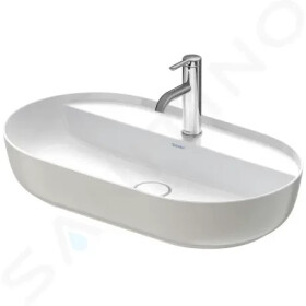 DURAVIT - Luv Umyvadlo na desku, 700x400 mm, bez přepadu, s otvorem pro baterii, WonderGliss, bílá/matná šedá 03807023001