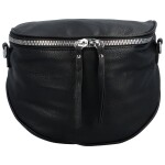 Módní dámská koženková ledvinka/crossbody André, černá