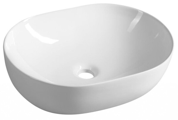 AQUALINE - Keramické umyvadlo na desku 49x36cm, bílá CA490