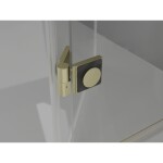 MEXEN/S - Lunar L sprchové dveře křídlové levé 105, transparent, zlatá kartáčovaná 834L-105-000-55-00-L