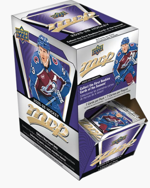 Hokejové karty NHL 2025-26 Upper Deck MVP Hockey Gravity Retail Box