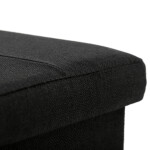 Taburet s úložným prostorem, černá, látka, TAB-462 BK2