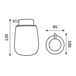 Nimco TABO Světle šedá matná Dávkovač tekutého mýdla, pumpička plast TA 3131-04