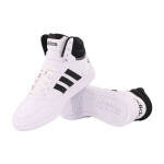 Pánské sportovní boty Hoops 3.0 Mid M GW3019 Bílá s černou - Adidas bílá-černá 43 1/3