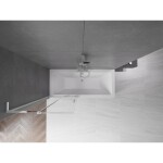 MEXEN/S - Velar L dvoukřídlá posuvná vanová zástěna 85 x 150, transparent, chrom 896-085-003-01-01