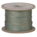 Maileg Dekorativní stuha Green/Gold – 10 m, zelená barva, textil