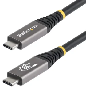 StarTech USB-C USB4 černá / Kabel / 20 Gb/s / DP2.1 / 4K/120Hz / 60W nabíjení / 3 m (CC3M20GUSB4CX)