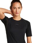 Dámské merino tričko s krátkým rukávem ICEBREAKER Wmns 125 ZoneKnit SS Crewe, Black velikost: M