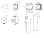 IDEAL STANDARD - CeraTherm Sprchový set s termostatem pod omítku, s tělesem, 3 proudy, chrom A7598AA