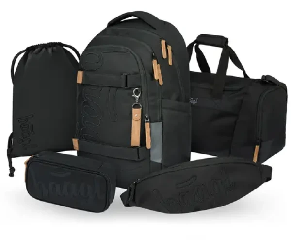BAAGL SET 5 - Školní set Skate max Darkness: batoh / penál / sáček / sportovní taška / ledvinka (A-35376)