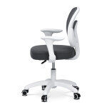 Dětská židle, výškově nastavitelná, šedá síťovina, KA-K1062 GREY