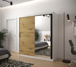 Šatní skříň Abi Jodelka 2 Barva korpusu: Dub artisan, Rozměry: 100 cm, Dveře: Bílá mat