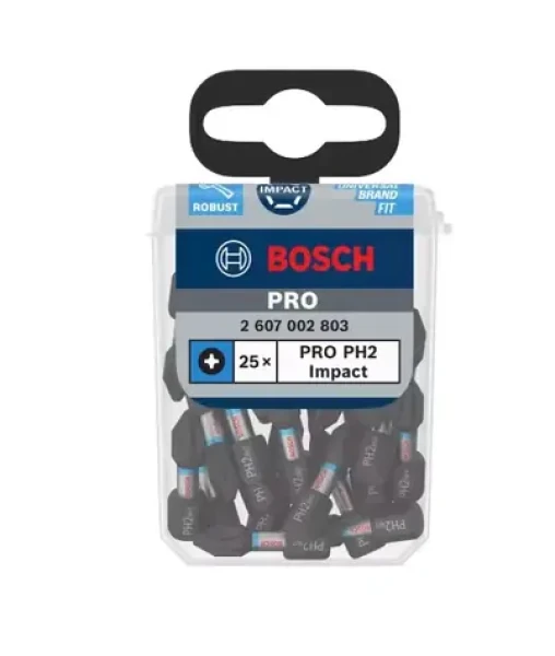BOSCH 2607002803 / Sada šroubovacích bitů Impact Control PH2 25 mm (25 ks) / Tic Tac (2607002803)