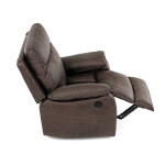 TV a relaxační křeslo s elektrickým ovládáním, potah hnědá látka v dekoru vintage, 1 motor 240V