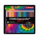 STABILO® aquacolor - 24 ks sada v plechu - 24 různých barev (1624-5)