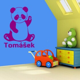 Samolepka Panda se jménem Barva: Velikost: cm