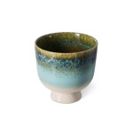 HK living Kameninový obal na květináč Retro Lagoon 20 cm, modrá barva, keramika