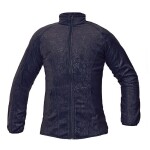 Bunda YOWIE dámská fleecová reliéfovým potiskem navy DOPRODEJ!!! XS - navy