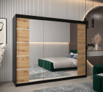 Šatní skříň Abi V4 Barva korpusu: Černá, Rozměry: 150 cm, Dveře: Černá