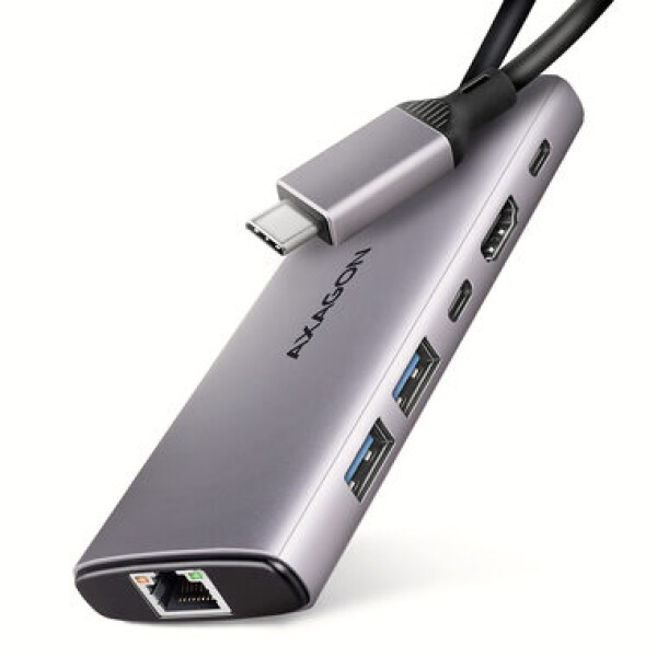 AXAGON HMC-6G2L, USB 10Gb/s hub, 2x USB-A, 1x USB-C, HDMI 4k/60Hz, RJ-45, PD 100W, kabel USB-C 15cm (HMC-6G2L)