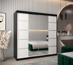 Šatní skříň Abi V4 Barva korpusu: Černá, Rozměry: 150 cm, Dveře: Černá
