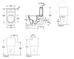 VILLEROY & BOCH - Avento WC kombi mísa, DirectFlush, CeramicPlus, alpská bílá 5644R0R1