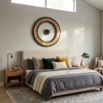 DumDekorace Nástěnné hodiny OSLO 75 cm – moderní design s tichým mechanismem