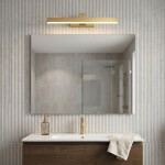 Koupelnové nástěnné LED svítidlo SWE007-1W 43cm BRUSH GOLD OSW-20106