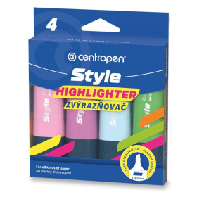 Centropen zvýrazňovač 6252 style soft plochý
