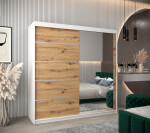 Šatní skříň Abi V2 Barva korpusu: Dub Sonoma, Rozměry: 200 cm, Dveře: Dub sonoma