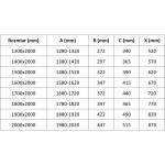 MEXEN - Exo dvojité posuvné sprchové dveře 200, transparent, zlatá 8152-200-000-50-00