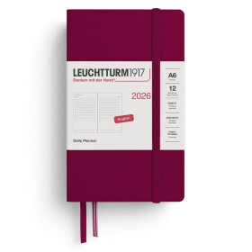 Daily Planner 2026 Pocket (A6) Port Red