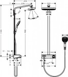 HANSGROHE - Raindance Select E Sprchový set Showerpipe 300 s termostatem, 2 proudy, EcoSmart 9 l/min, chrom 27283000