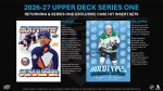 Hokejové karty NHL 2026-27 Upper Deck Series 1 Hockey Hobby Balíček