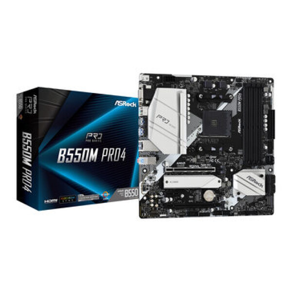 ASRock B550M Pro4 / AMD B550 / DDR4 / SATA III RAID / USB / GLAN / M.2 / sc.AM4 / mATX (B550M Pro4)