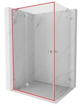 MEXEN - LUNAR (M+D) sklo 120x200 cm 8 mm, transparentní, levé 834-120-000-00-00-L