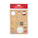 Samolepky na dárky 3 ks - Vánoce kraft - Albi